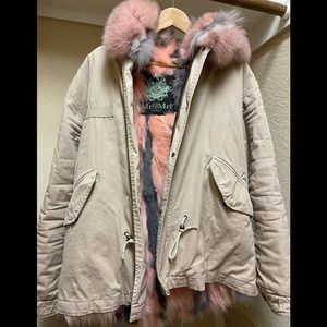 💯 Auth Mr and Mrs fur coats size XL